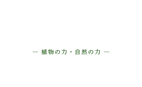 植物の力・自然の力